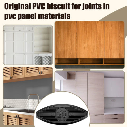 Set Of 160 Size 20 Black Plastic Biscuit Joiners With Self Clamping Gripping Plates for cabinets and frames