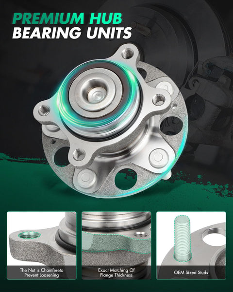 2 x Rear Wheel Hub And Bearing Assembly For 2006 to 2011 Honda Civic And 2006 to 2010 Acura CSX Non ABS 1.8L 2.0L 5 Lug
