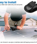 Waterproof ABS Solar Cable Entry Gland Double Pack For RV Campervan Boat Roof Fits 2mm To 6mm Cable Diameters IP68 Weatherproof Housing Black Cable Gland For All Cable Types Must Have Easy Install For Solar Panels installation on RV roof