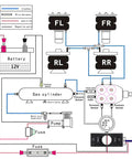 Heavy Duty 200 PSI 12V Electric Air Compressor Pump schematic diagram showing wiring and components for installation.