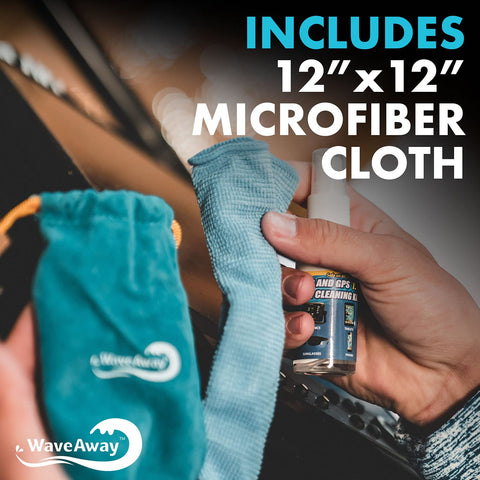 Crystal Clear Ammonia Free LCD Screen Cleaner Kit For Sonar And GPS Displays With Microfiber Cloth Drip Resistant