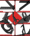 Heavy Duty 6 In 1 Trauma Shears Emergency Scissors With Holster For Camping And Rescue Go To Glass Breaker Strap Cutter Stainless Steel Foldable Scissors Pliers, black foldable 5cm ruler, window breaker and belt cutter
