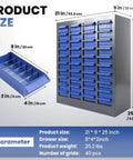 40 Drawer Nut And Bolt Organizer Cabinet With Alloy Steel And ABS Construction, 21 Inches Long By 9 Inches Wide By 25 Inches High
