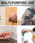 Magnetic Screwdriver Set 5 Piece Slotted And Phillips With Ergonomic Non Slip Handles Permanent Magnetic Tips in use