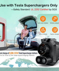 Universal Nacs To Ccs Adapter For Tesla Supercharger DC fast charging plug, portable, fits various EV models for quick charging.