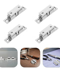 Stainless Steel Door Catch Latches Set, 4 Pack For Cabinets, Boats, And RVs, Ball Tension Roller Latch With Noise Reduction shown
