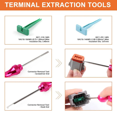 Deutsch DT Automotive Connector Kit With Crimping Tool Pro Grade DIY Friendly 2 3 4 6 8 12 Pin Waterproof Plugs extraction tools