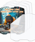 Five Pack OEM Grade Front Cover Lens for Digital Infinity Series Welding Helmet, clear replacement lenses displayed