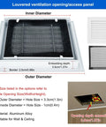 Solid Build Aluminum Louvered Access Panel Door With Built In Filter Grid And No Sweat Hinge Setup For Crisp Drywall Flush And Sweet Breeze Flow Measuring Eighteen By Twenty Four Inches, showing dimensions and ventilation design.