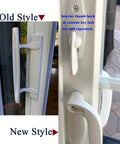 Patio Door Dummy Pull Handles Compatible With Tribeca Style OEM 2562033 2573602 2573604 white diecast installed view