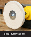 8-inch cotton buffing wheel on Dual Speed Bench Buffer Polisher 8 Inch With 2 Cotton Wheels For Jewelry Metal Wood Jade Knife Plastic 1725 3450 RPM Power Polisher Machine Dope For Hobby Shops