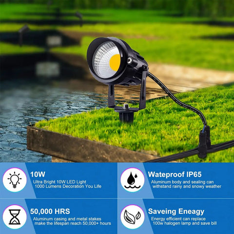 Color Changing Outdoor Spotlight Kit With Remote Control 10W RGBW LED Landscape Lights 12V To 24V Waterproof Spotlights For Yard Garden Patio Lawn 10 Pack Halloween Decor For Epic Curb Appeal