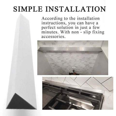 Slide In Range Gap Filler Kit Universal Triangle Stove Trim Between Range And Wall Aluminum 30 Inch Fits Ranges With No Bulky Back Guard Easy Install Keeps Crumbs And Scratches Away
