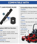 52 Inch Mower Blade Replacement 3 Pack Fits Scag Tiger Cub Wildcat Turf Tiger Decks Ferris 21227S 5021227 Husqvarna Toro