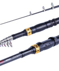 Ultralight Telescopic Fishing Rod With 24 Ton Carbon Fiber Build Portable Go To Retractable Handle CNC Reel Seat And Stainless Steel Guides