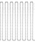 Grade 30 zinc-plated chain, 3/16 in links, set of multiple chains (front view)