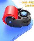 Close-up of a swivel roller from Amarite Heavy Duty Machine Skates 8800 Lb Capacity with one-piece casting and polyurethane wheel.
