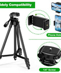 Work Ready Laser Level Tripod With Carry Bag, Light Yet Sturdy Aluminum Adjustable Stand, phone holder, 1/4 inch screw
