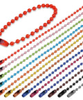 100 Pieces 11.2 Cm Ball Bead Chain Keychain Links in Assorted Colors for DIY Jewelry Making Keychains Tags Mini CD Case Photo Card Holder Protectors and Light Duty Metal Bead Connectors, assorted chains
