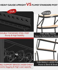 Comparison of 84 Inch Heavy Duty Metal Storage Shelving Unit With 5000 Lb Capacity 5 Tier Adjustable Freestanding Garage Shelves