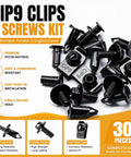30 Pcs Universal Fender Liner Screw Kit Featuring Hella Tough M6 U Nut Clips And Hex Head Push Retainer Fasteners For Auto Wheel Well Splash Shields Drop In Ready Solid Build in black nylon.