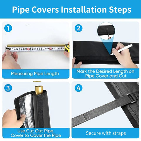Pipe cover installation steps for Weatherproof Copper Pipe Insulation Cover For Outdoor HVAC Line Sets 72x10.2 Inches
