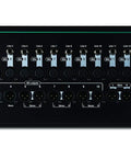 Front view of Portable 18 In 14 Out Digital Mixer with Remote Wireless Control, showing inputs and Qu 32 Core features.