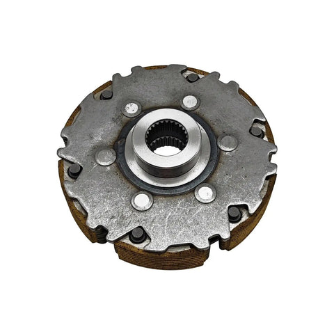 Top view of One Way Wet Clutch Shoe Replacement for Hisun 550 UTV P0040002111A0150, metal component with gear teeth