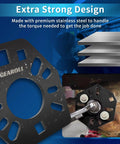 Gearoll stainless steel pinion yoke wrench with 1/2 in hole for loosening pinion flange and nuts; fits most sockets