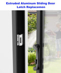 Sliding Door Keeper For Extruded Aluminum Latch Replacement Fits Pella Micron 1200 Series Viking Doors 1 Pack installed view