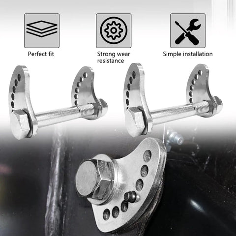 Upper Arm Caster Bolt Kit For Chevy Silverado And Gmc Sierra 1500 2500 3500 Trucks Suspension Hardware adjustable camber parts, details of heavy-duty bolts.