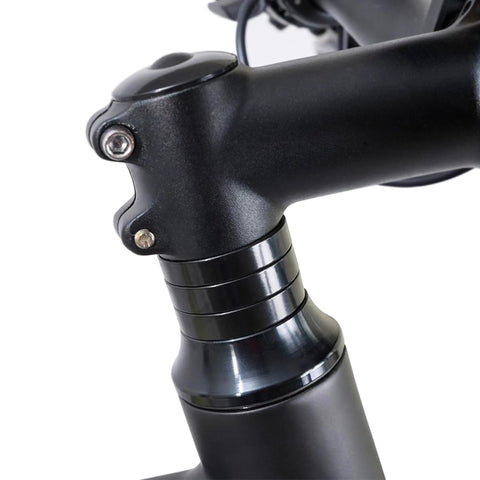 Close-up of 6 Pack 1 1/8 Inch Aluminum Bike Headset Spacers Set Anodized Black For MTB BMX Road Bikes With 2mm 3mm 5mm 10mm Shims