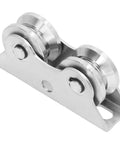 Groove Wheel V Shaped Detachable Track Gate Wheels With Double Bearing Caster And Bracket Made Of 45 Steel Heavy Duty Rigid Roller