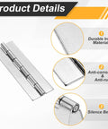 Beefy Heavy Duty Weldable Hinges Set Four Inch By One Point Two Six Inch By Zero Point Zero Six Inch Thick 304 Stainless Steel Butt Hinges Silver For Weld On Trailer Doors Gates And Metal Diy Projects product details showing durability and anti-corrosion features