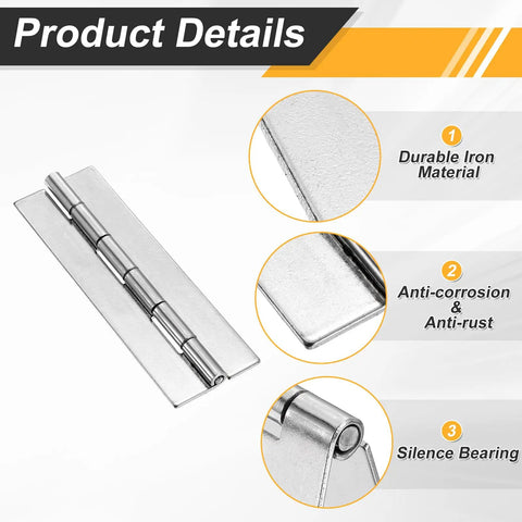 Beefy Heavy Duty Weldable Hinges Set Four Inch By One Point Two Six Inch By Zero Point Zero Six Inch Thick 304 Stainless Steel Butt Hinges Silver For Weld On Trailer Doors Gates And Metal Diy Projects product details showing durability and anti-corrosion features