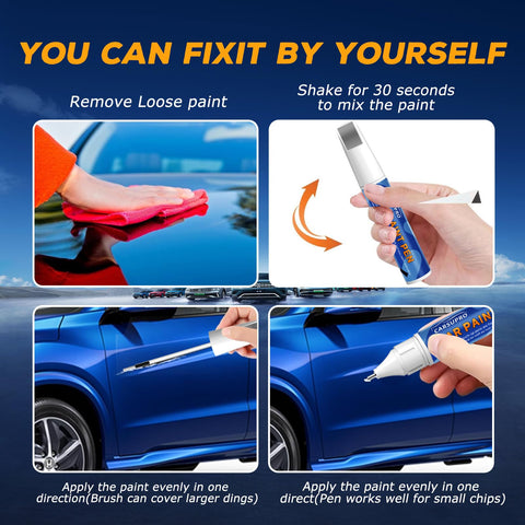 Purple Car Touch Up Paint Pen For Deep Scratches And Auto Scratches Easy To Use Car Scratch Repair Tool That Fixes Chips Dings And Rust Onion Purple Shade application steps