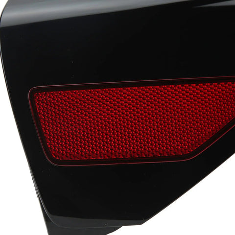Rear Right Passenger Quarter Panel Charge Port Cover For 2020 2022 Electric Truck Rugged Abs Plastic Aftermarket Replacement detail with textured red surface.