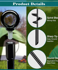 Product details of Six Pack 30 Inch Auger Earth Shed Anchor Kit with Spiral Blade showing spiral blade, sharp tip, round design for stability