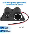 Road Ready Dual Usb Car Charger With Hella Reliable 3.1A Output For Quick Smartphone And Tablet Top Ups Plugs Straight Into 12V 24V Cigarette Lighter Socket For Trucks Suvs Boats Daily Rides showing dual USB ports and power outlet.