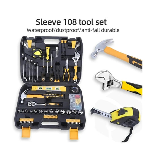 All-In-One 108-Piece Socket Wrench Auto Repair Tool Set With Heavy-Duty Hand Tools And Storage Case, Ready Out Of The Box