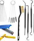 Nine Piece Carburetor Cleaning Tool Kit With Stainless Steel Needles, Nylon Brushes And Hooks for Motorcycle, ATV, Chainsaw