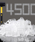 Pro Grade Tile Leveling System Clips Kit 4500-Piece Set with 1/16 inch spacers and 16 oz rubber mallet hammer