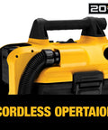 Cordless Wet Dry Vacuum Cleaner 2 Gallon Shop Vac With HEPA Filter lightweight portable vacuum with handle and hose