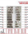 All In One Set Screw Kit With Screws, Washers, And Seal Rings For Homeowners, DIYers, Mechanics, And Industrial Workers, 20 Box Pack, F Set, various screws shown.