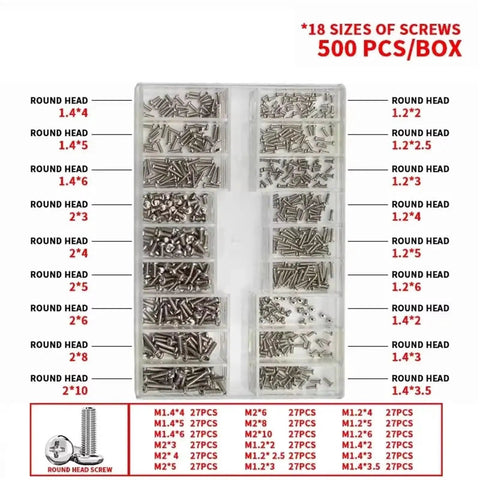 All In One Set Screw Kit With Screws, Washers, And Seal Rings For Homeowners, DIYers, Mechanics, And Industrial Workers, 20 Box Pack, F Set, various screws shown.
