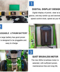 Digital display, pluggable lithium battery, and brushless motor of Huge Heavy Duty Electric Stair Climber Cart.