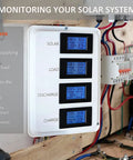 DC 6.5-100V 0-100A LCD Readout Digital Current Voltage Power Energy Meter Multimeter with 100A shunt backlit display in solar setup
