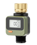 Water Flow Meter With 180 Degree Removable LCD Panel, IP54 weatherproof, shows flow rate and water volume for garden hose use