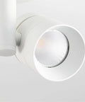 Close-up of Parry 1 Light White Spotlight With Adjustable Head Integrated LED Bulb Flush Mount Wall Sconce 3000K