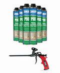 Heavy Duty Six Piece Expanding Foam Spray Kit Waterproof Flex Seal Insulation Adhesive with spray gun and canisters